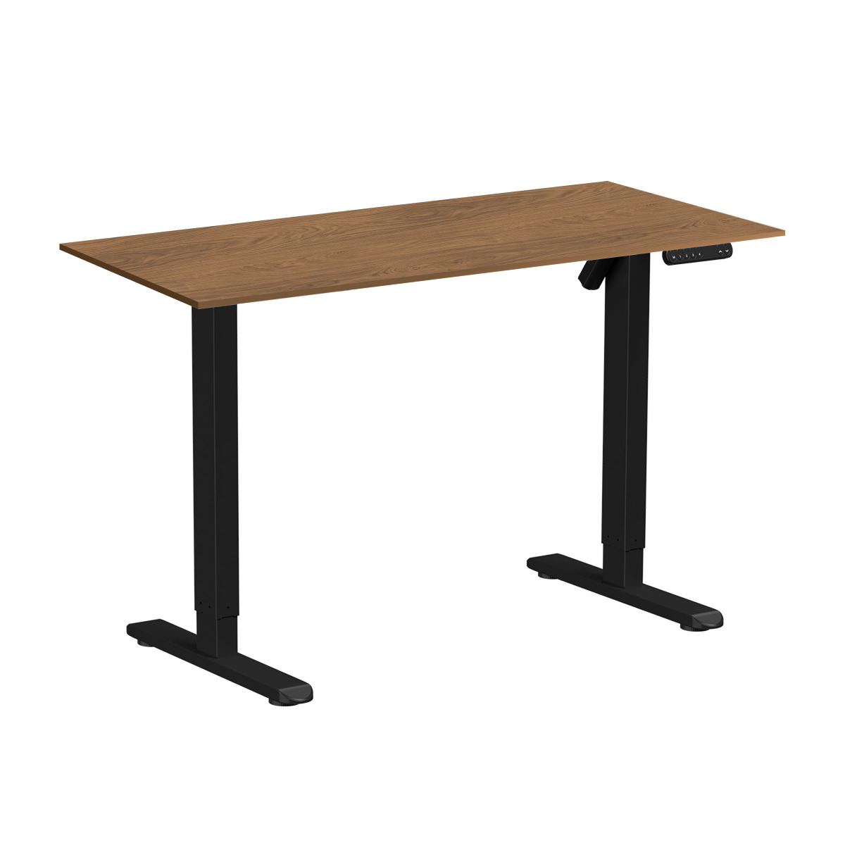 Стол с электроприводом WellDesk Basic 1200x675х18 черный/дуб стирлинг (9191456+9197777)