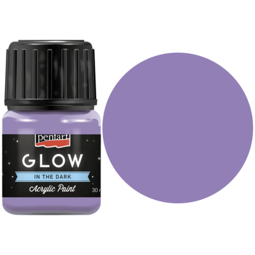 Краски акриловые светящиеся "Pentart", 30 мл, лиловый - 2