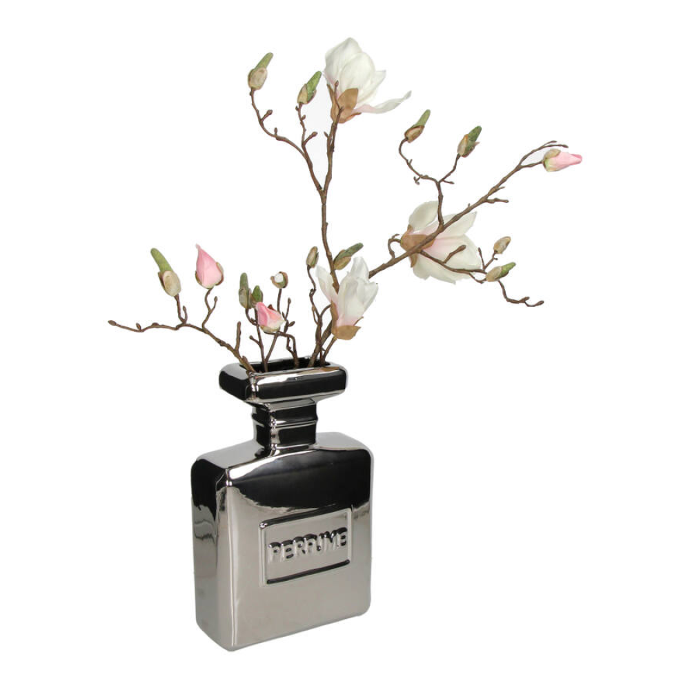 Ваза "Perfume Bottle", фаянс, серебристый - 3