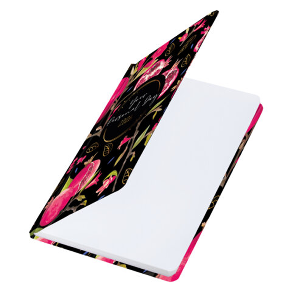 Ежедневник датированный "Гранаты" на 2026 год, А5, 320 страниц, на резинке, черный, розовый - 3