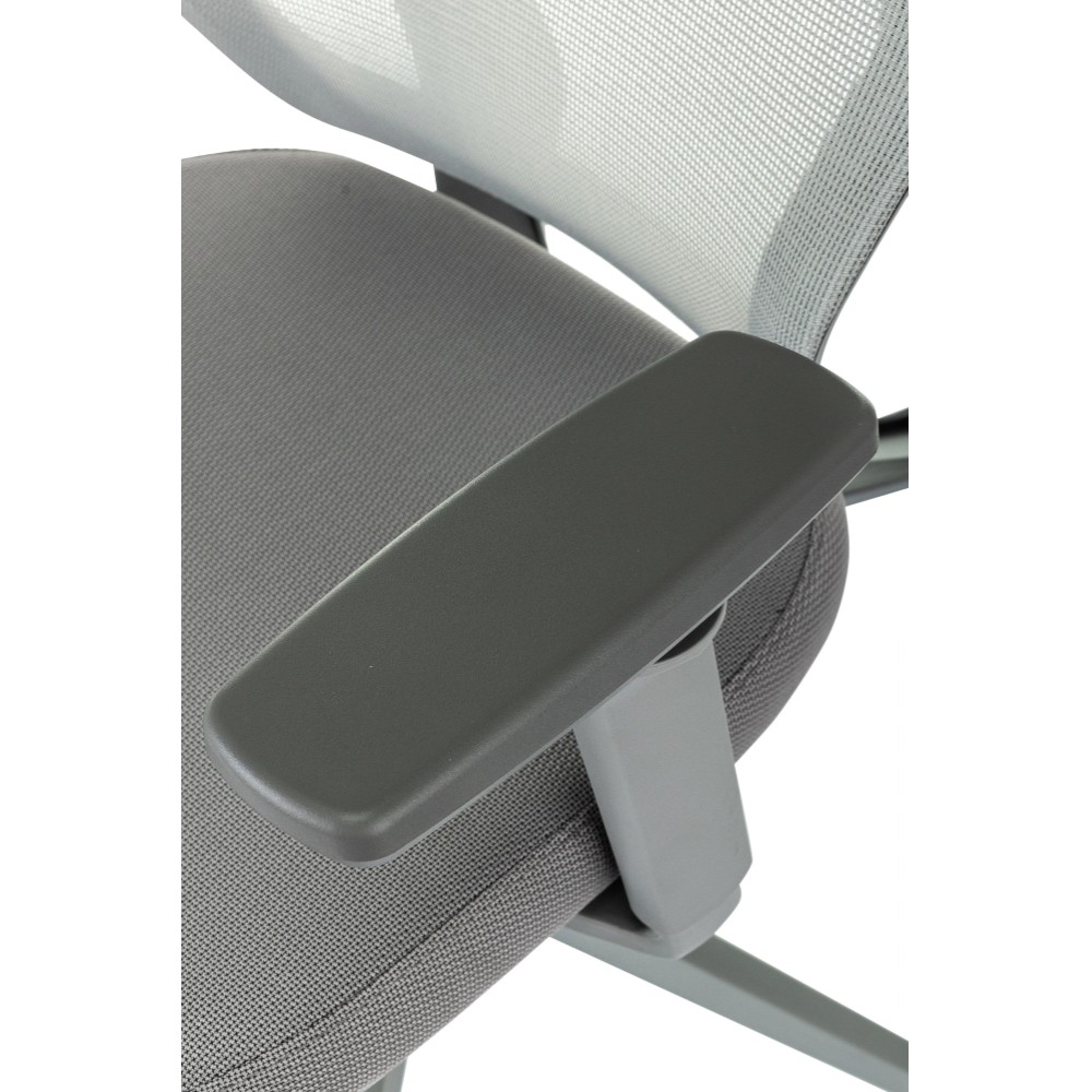 Кресло для руководителя Бюрократ MC-G411N-H сетка, ткань, серый, крестов. пластик, с подголов. - 6