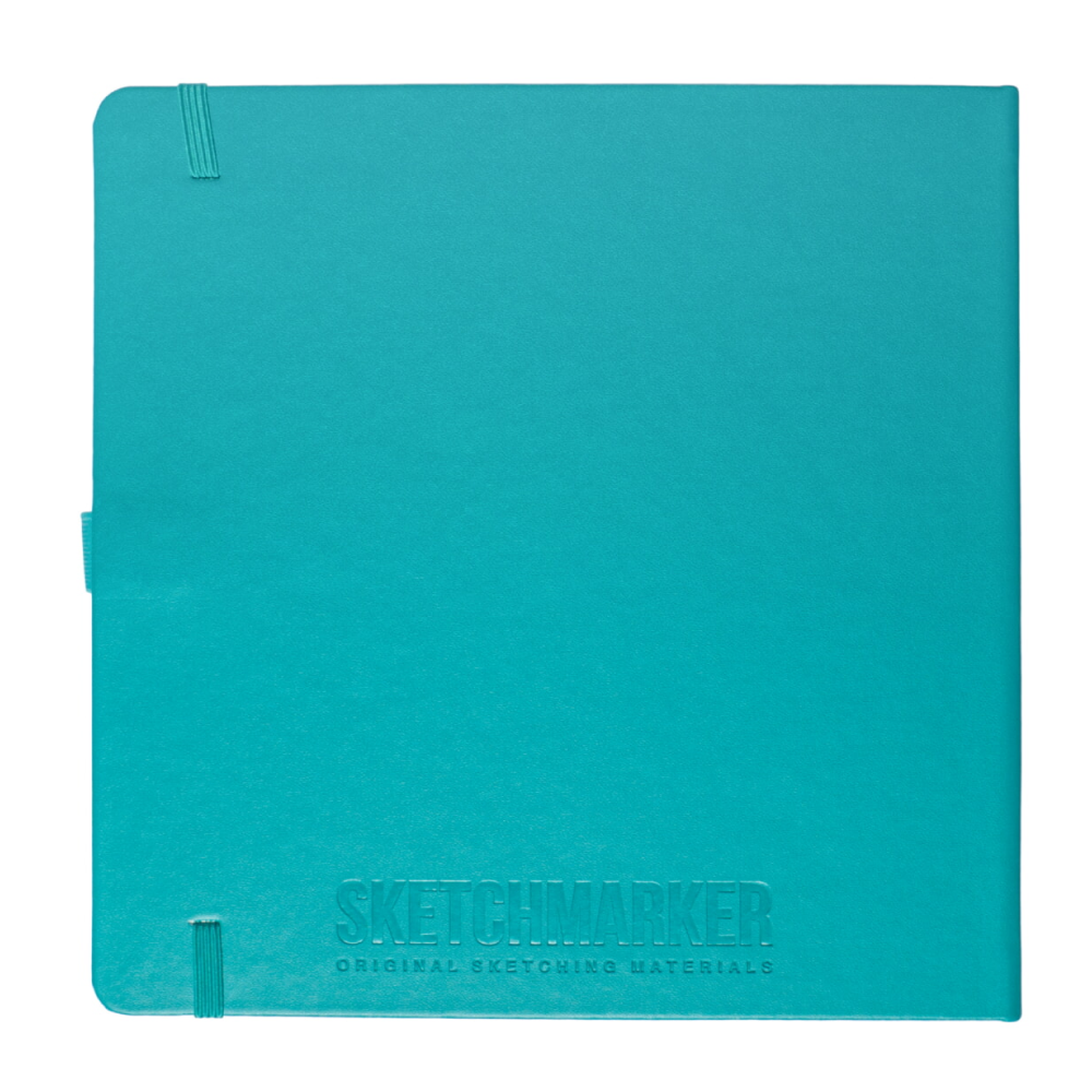 Скетчбук "Sketchmarker", 80 листов, 20x20 см, 140 г/м2, изумрудный