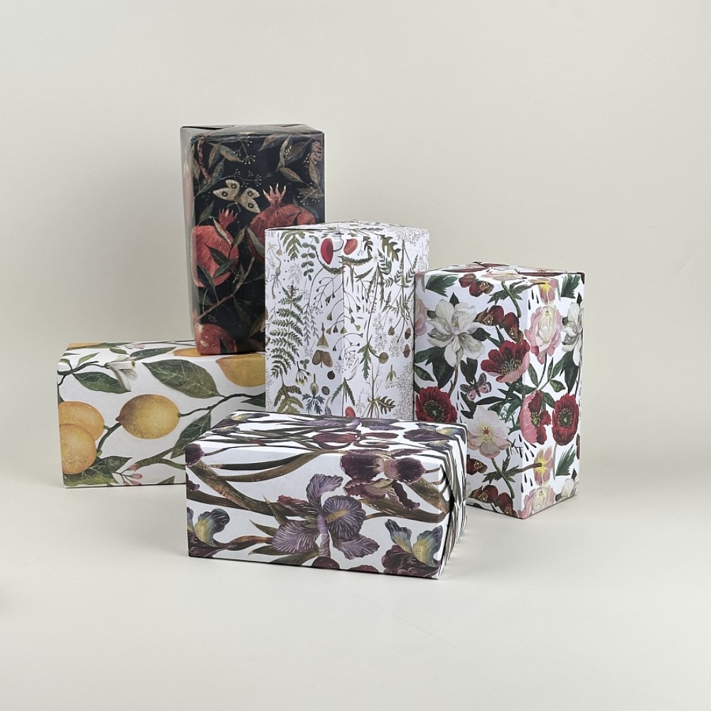 Бумага декоративная в рулоне "Flora. Гранат", 1х0,7 м - 6