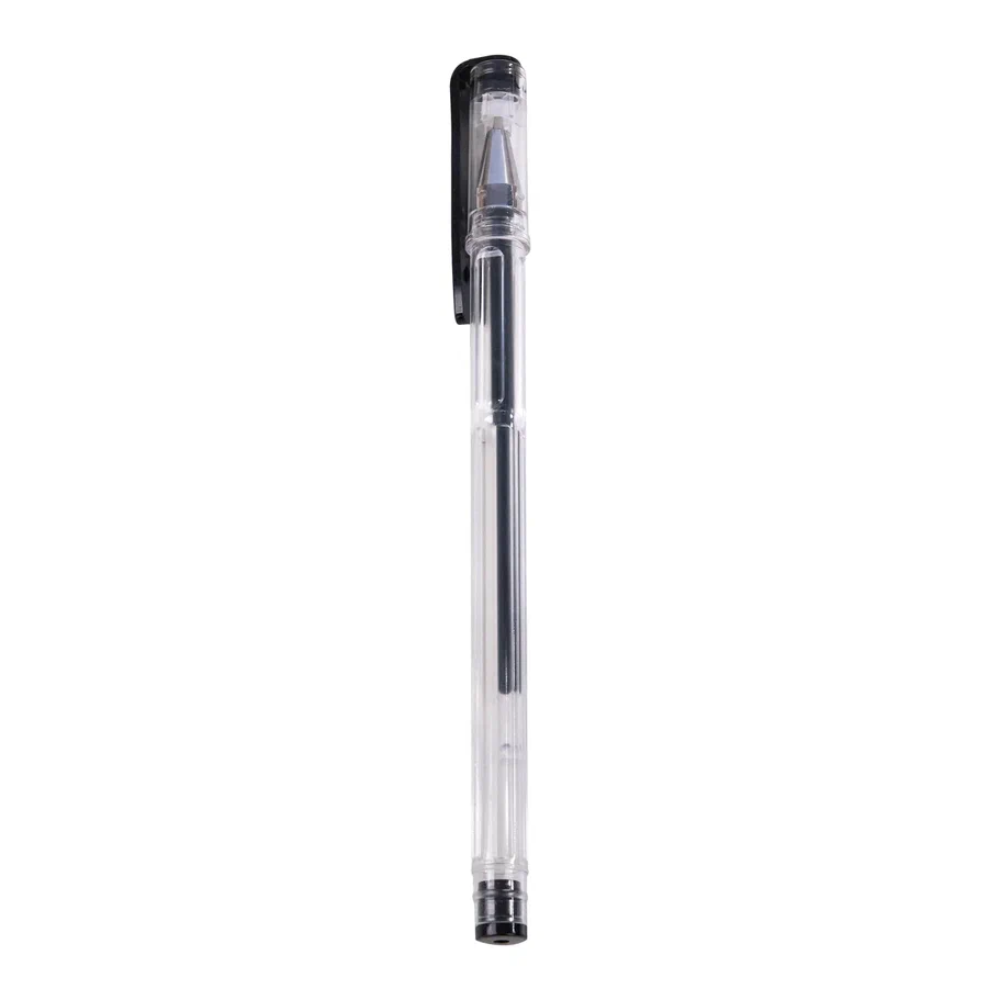 Ручка гелевая "Office Products", 0.5 мм, прозрачный, стерж. черный