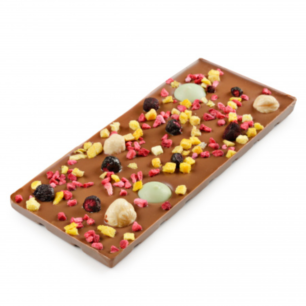 Шоколад молочный с украшением "Манго, Фундук, Лайм", 80 гр - 3