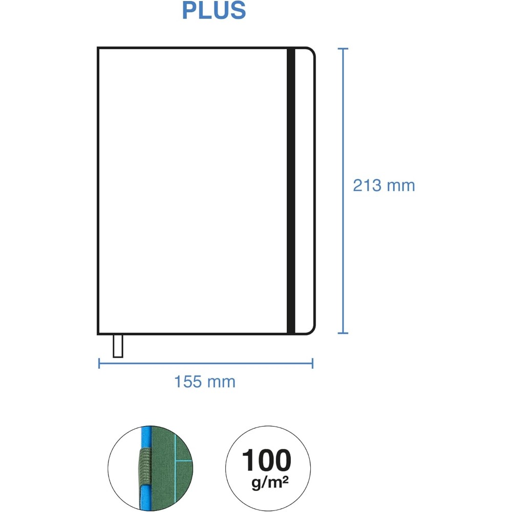 Ежедневник датированный "Back to Basics" 2026, A5, линейка, зеленый - 6