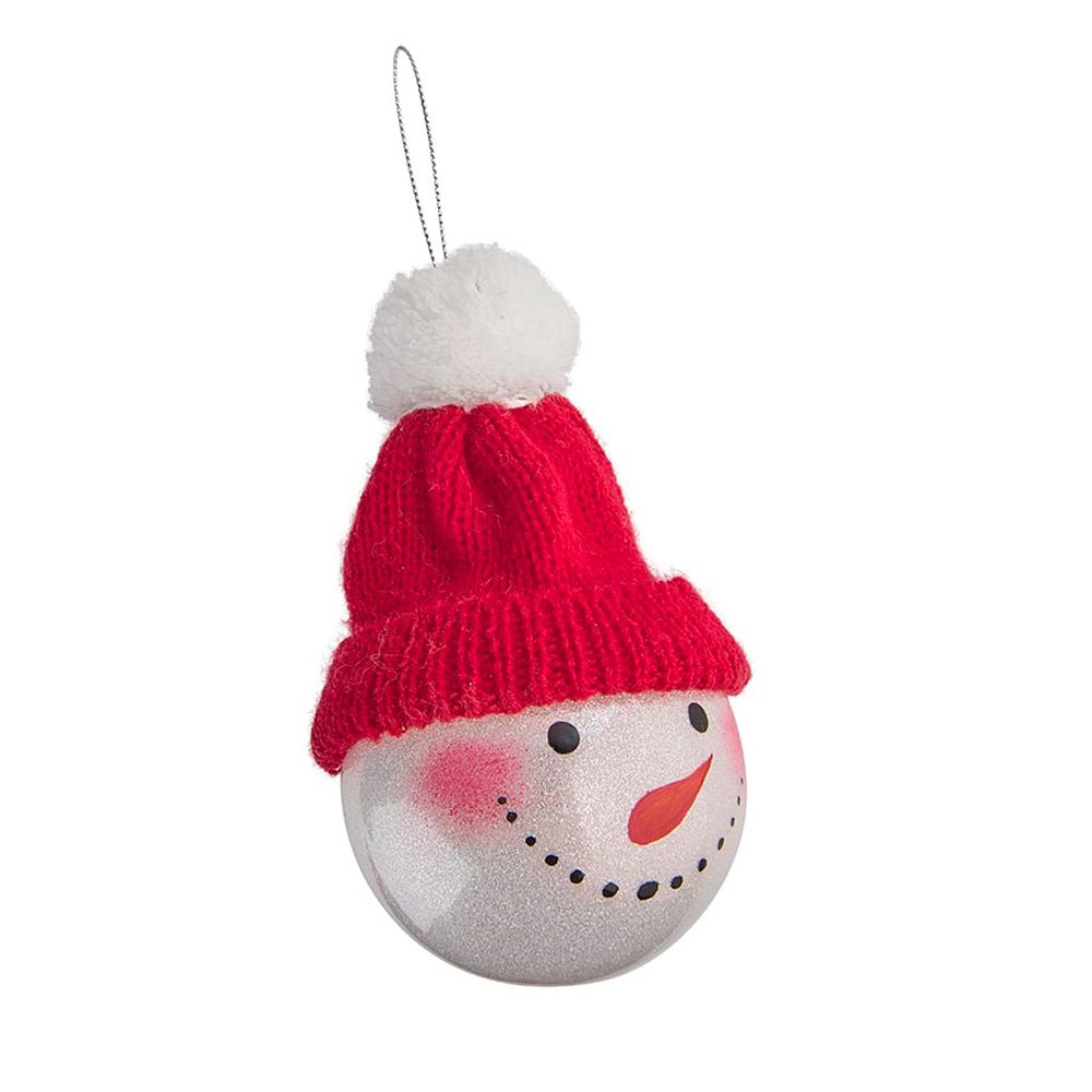 Шар новогодний "Snowman", красный - 3