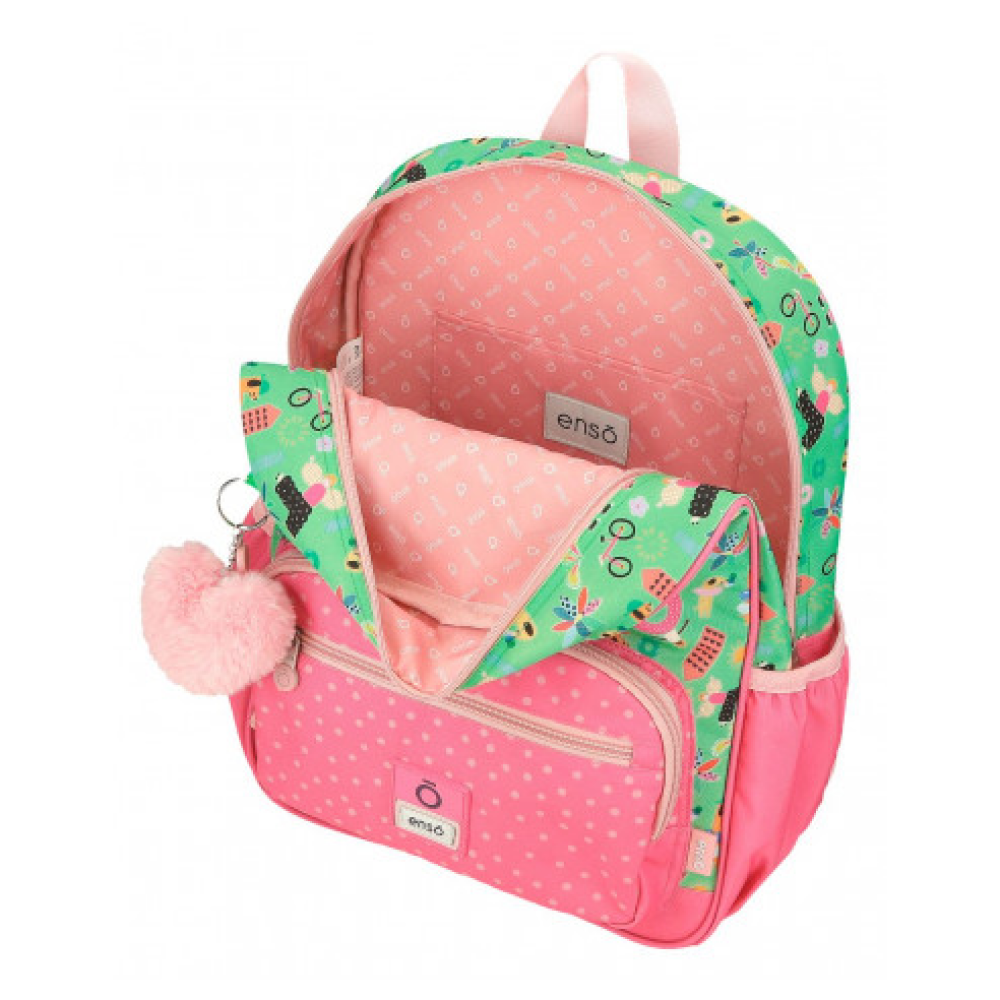 Рюкзак детский "Garden Party", зеленый, розовый - 4