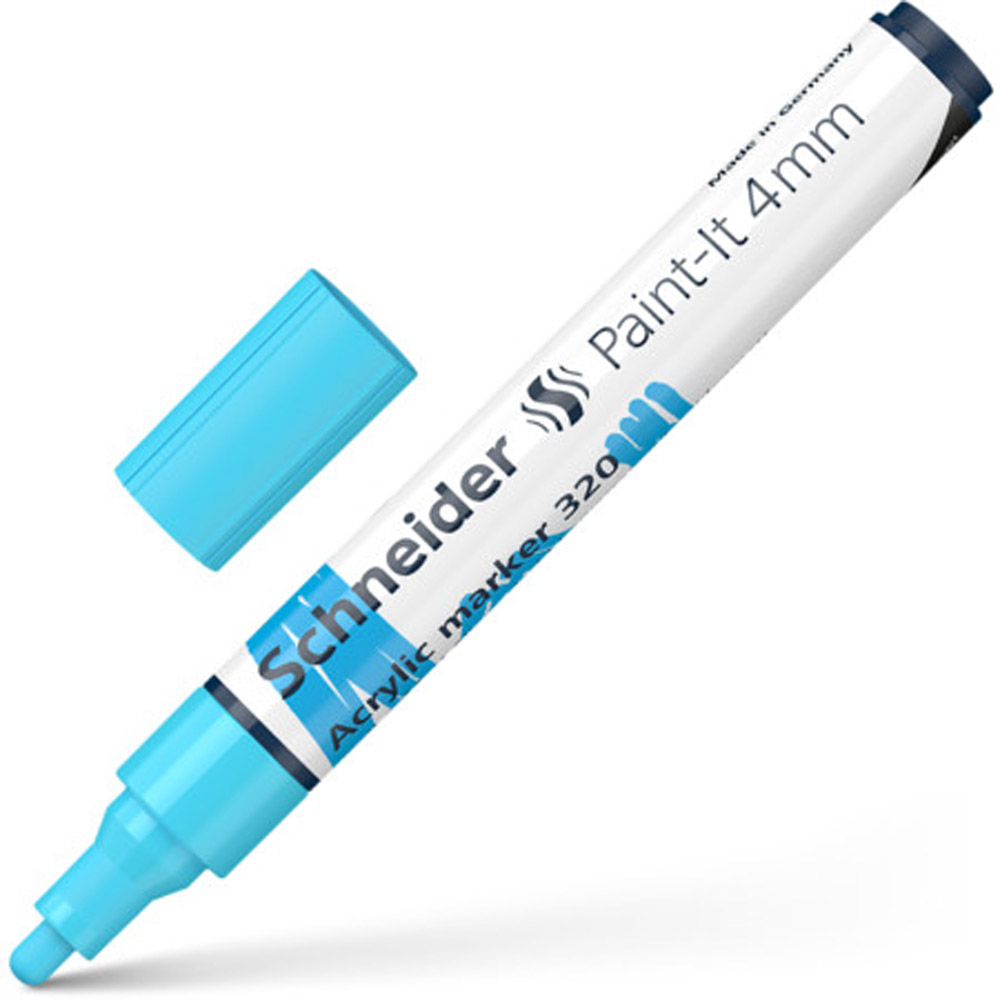 Маркер акриловый "Schneider Paint-It 320", синий пастельный