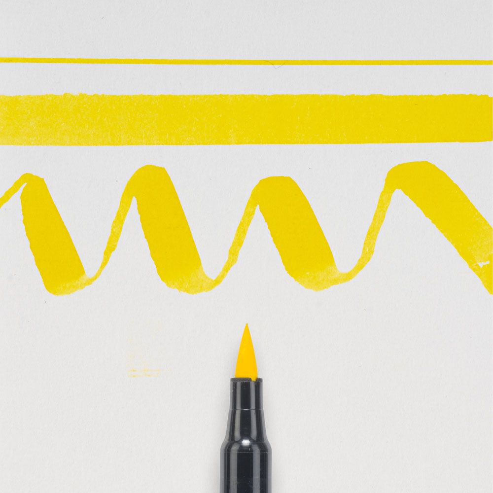 Маркер акварельный "Koi Color Brush", желтый