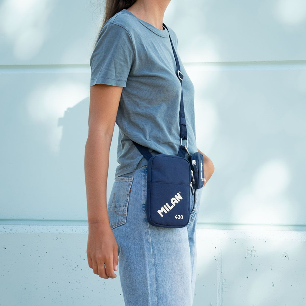 Сумка через плечо "430 SINCE 1918", 19х12.8х2.3 см, синий - 3
