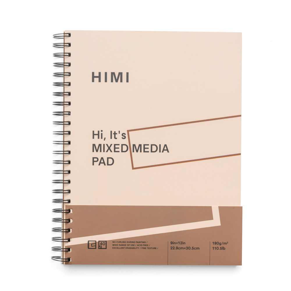 Скетчбук для графики "Himi", 22.8х30.4 см, 180 г/м2, 40 листов