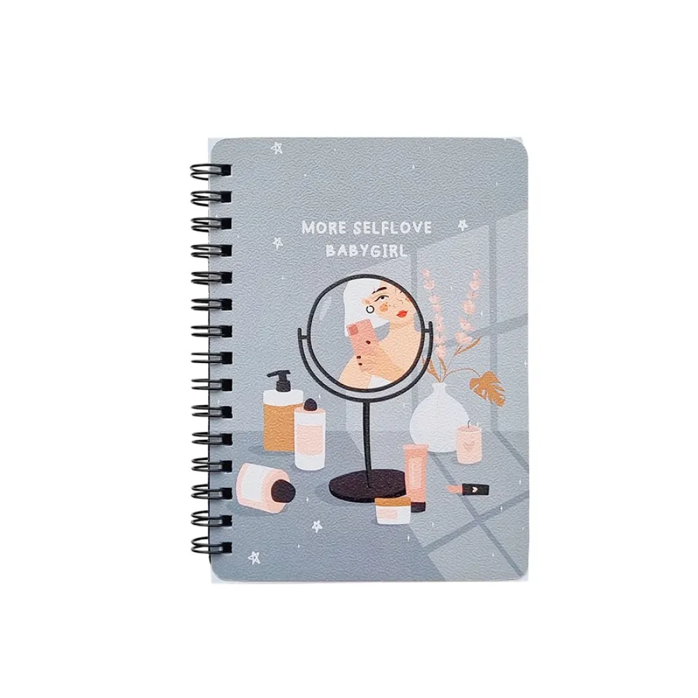 Блокнот "Blogger зеркало", А6, 80 листов, в клетку, серый