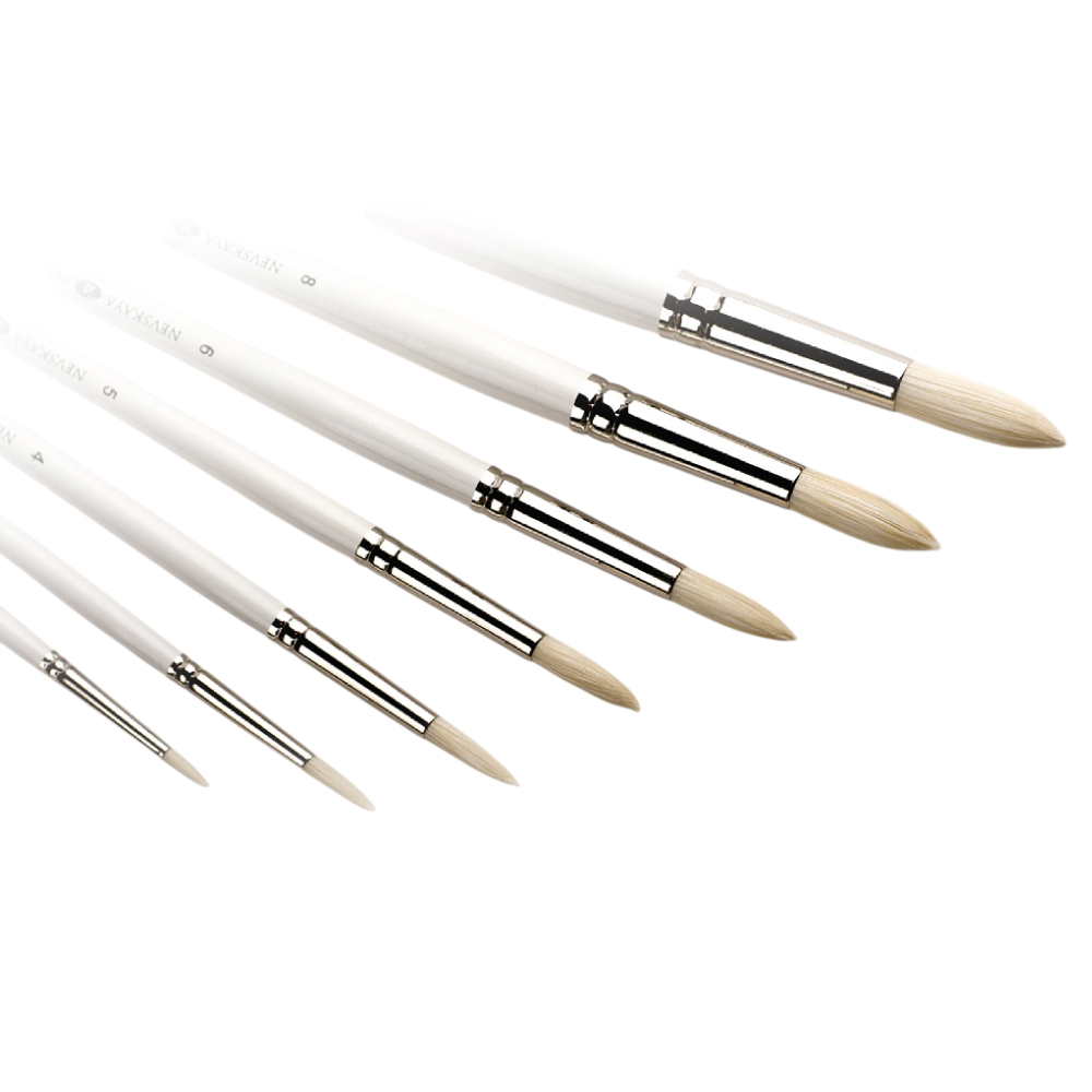 Кисть для рисования "Невская Палитра", щетина, круглая, №8