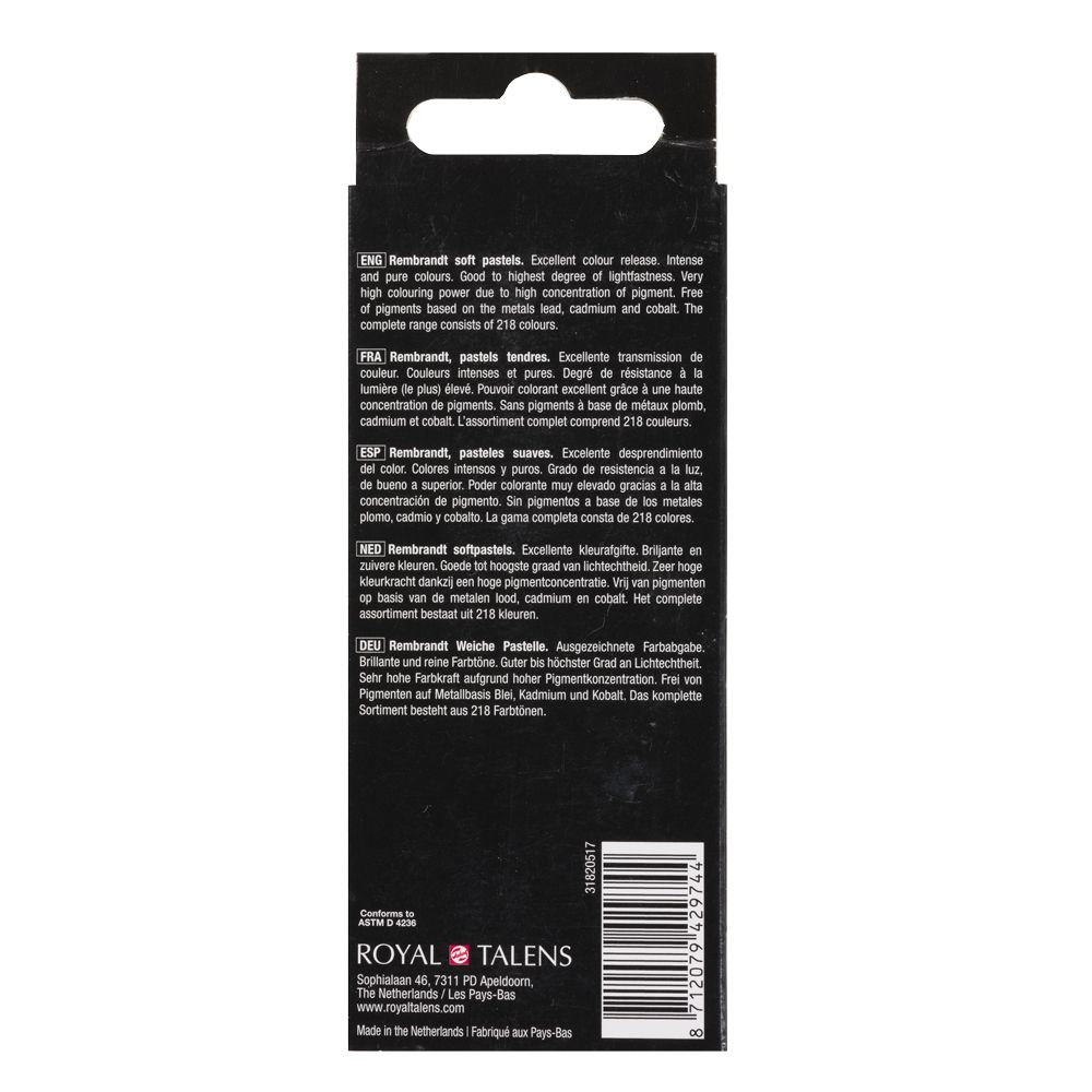 Набор мягкой пастели "Rembrandt Half Pastel", 5 цветов, теплые желтые - 4