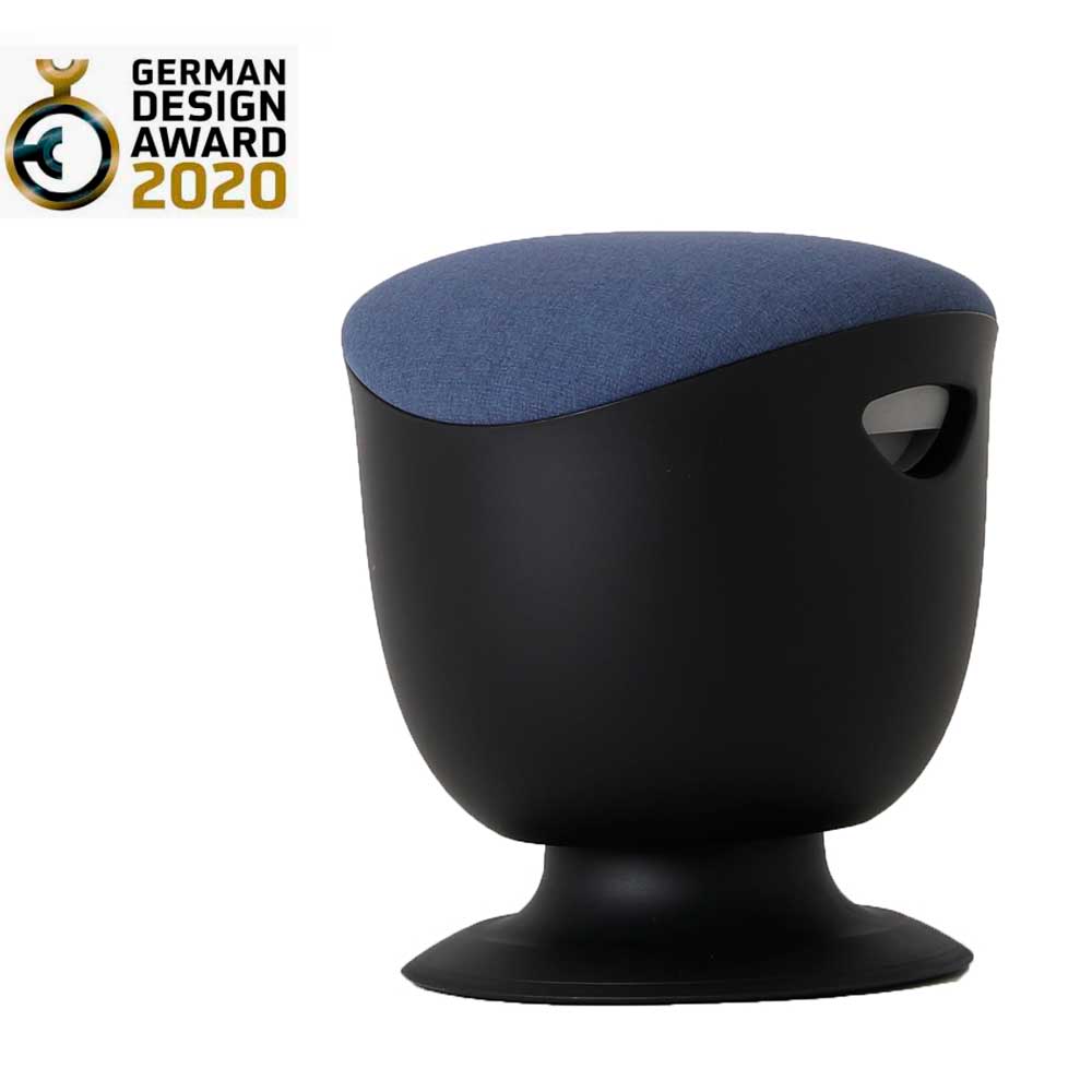 Стул для активного сиденья "Tulip", пластик, черный, синий - 4