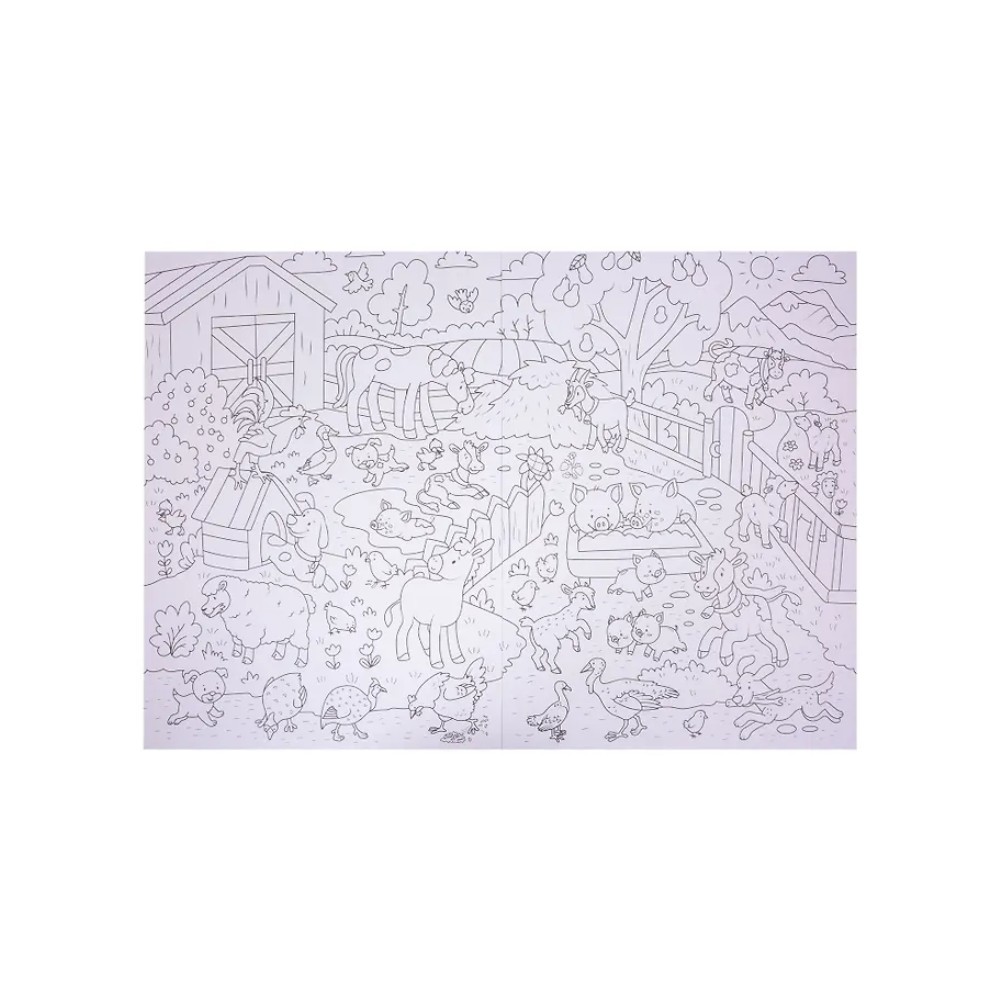 Раскраска "Раскраска-виммельбух. Домашние животные"