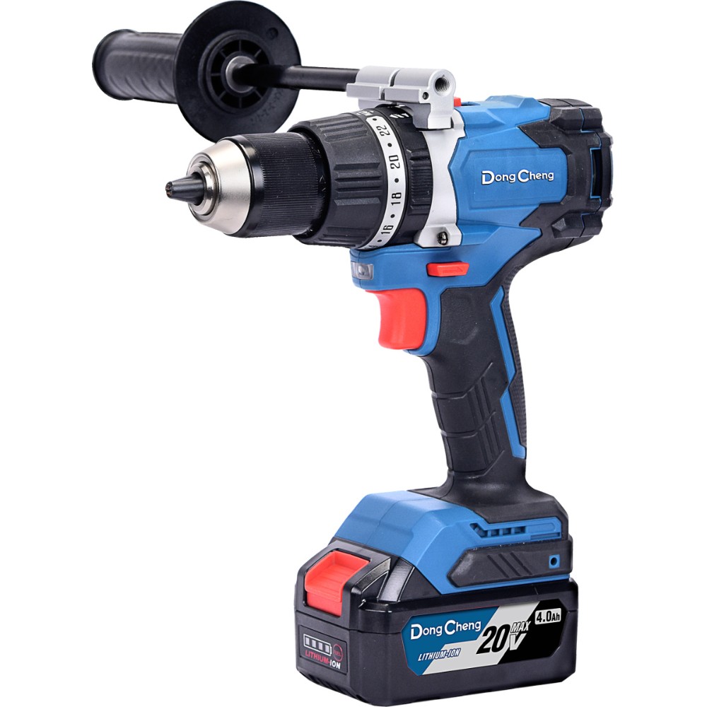 Аккумуляторная дрель-шуруповерт DongCheng DCJZ03-13 (TYPE FK), 20 В, 120 Нм, 2 АКБ, 5 Ач, З/У 4 А