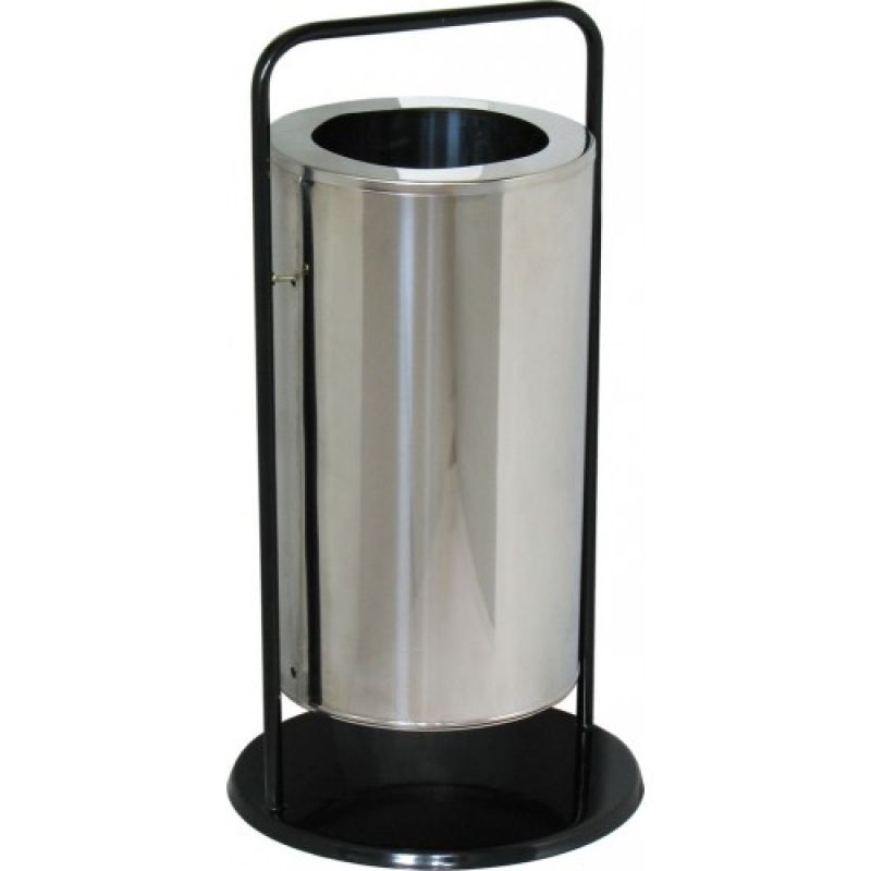 Урна уличная для сбора мусора "CЛ-3/300Н", хром