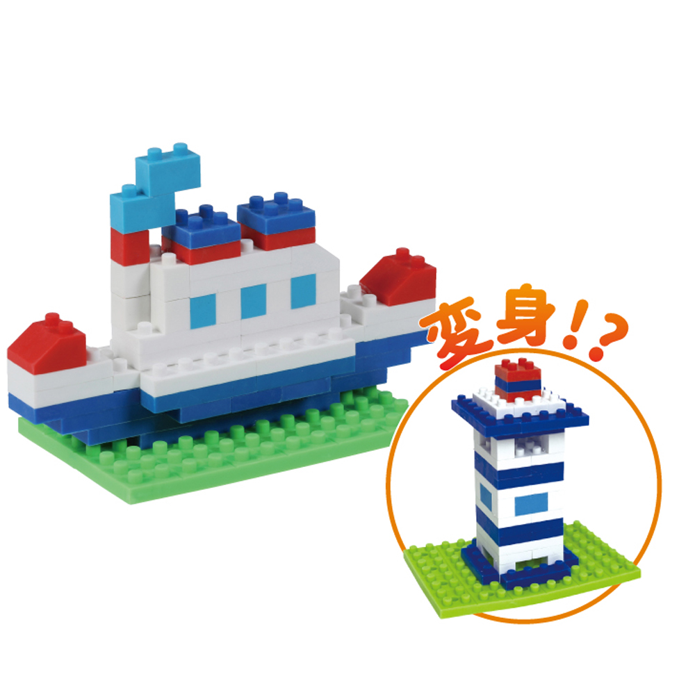 Ластик Iwako "Blocks Steamboat Kit", 1 шт, ассорти, блистер - 7