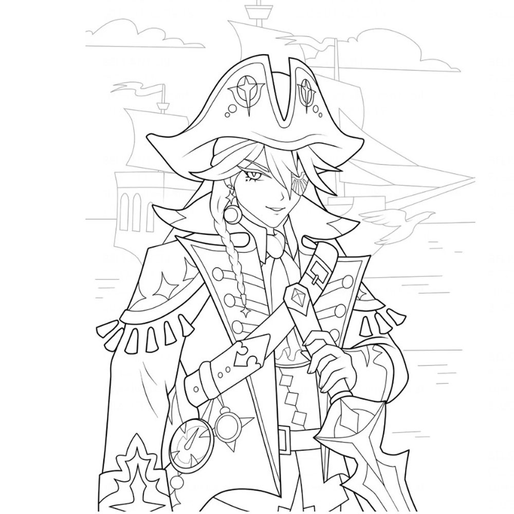 Раскраска "Вселенная в стиле Genshin Impact. Книга для творчества по мотивам популярной игры" - 6