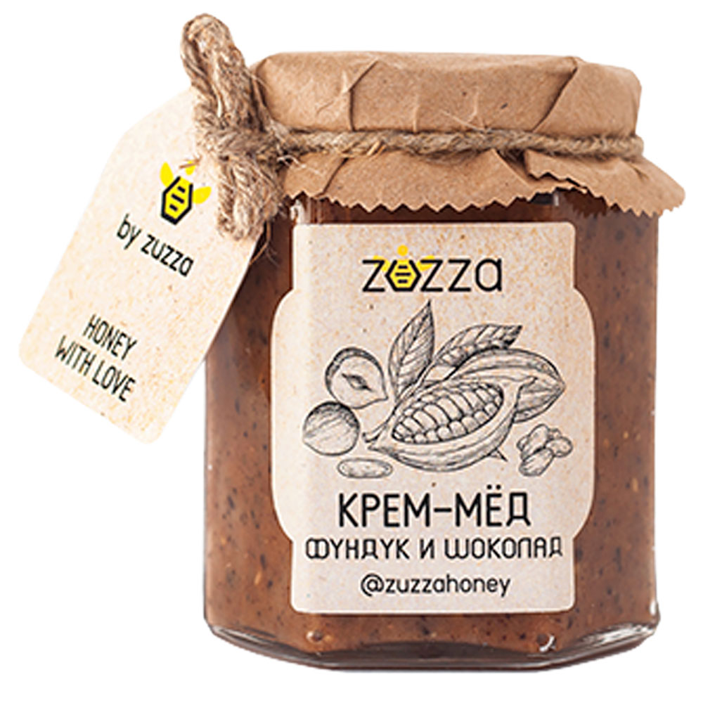 Мед-крем "Zuzza", фундук, шоколад, 240 г