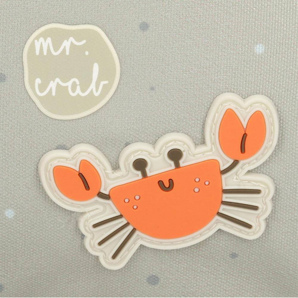 Рюкзак школьный "Mr. Crab", синий, серый - 4