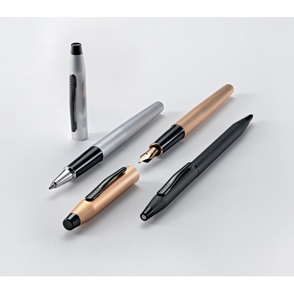 Ручка перьевая Cross "Classic Century Brushed Rose-Gold PVD", F, розовое золото, черный, патрон черный - 5