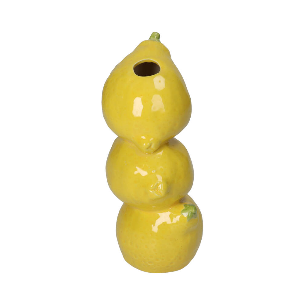 Ваза "Lemon", керамика, 20х9х11 см, желтый - 2