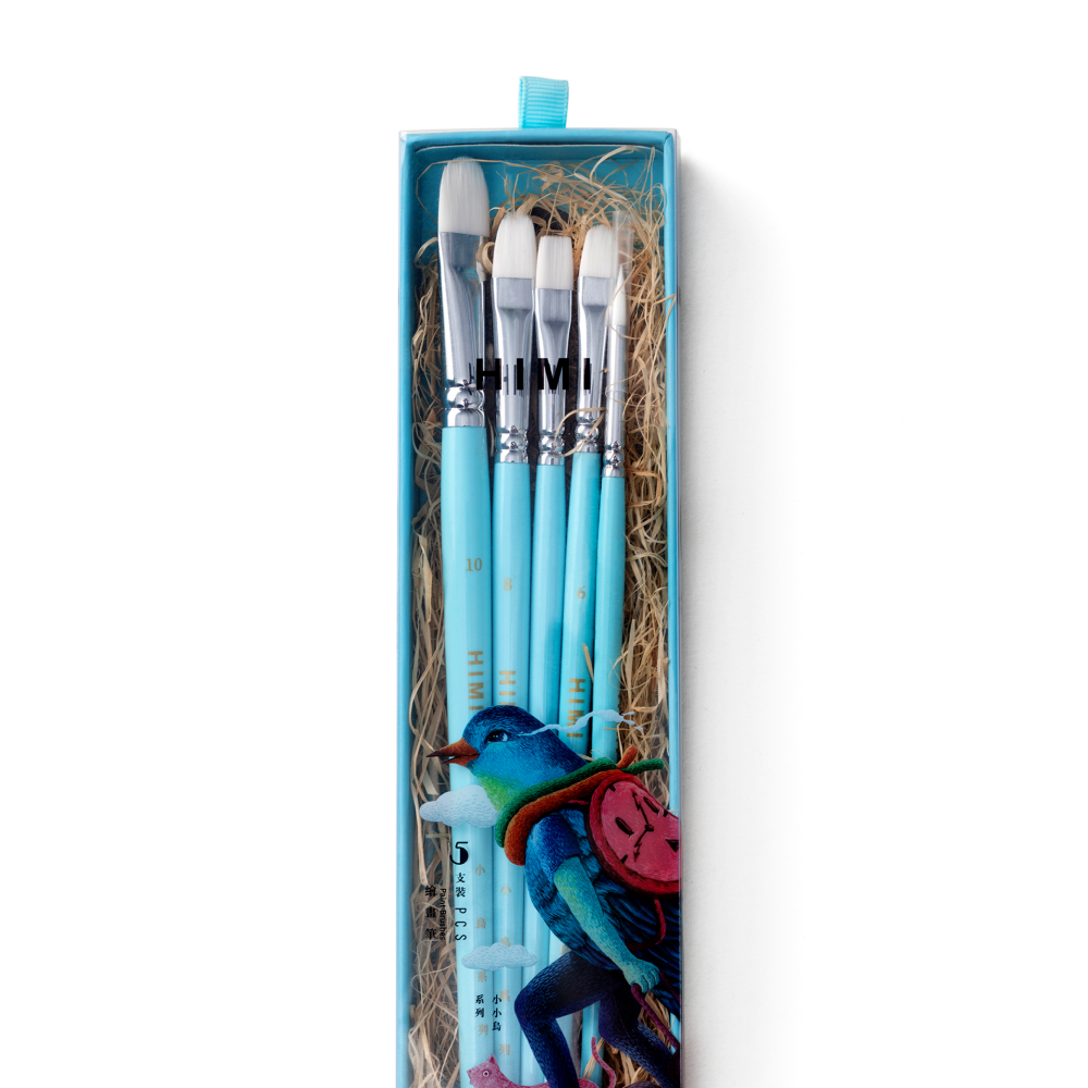 Набор кистей для рисования "Himi Little Bird", синтетика, 5 шт - 3