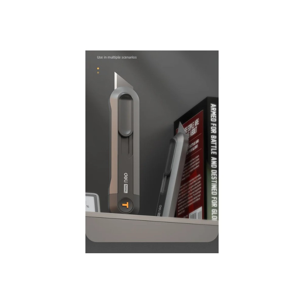 Набор ножей строительных Deli HS EHT4003, 3 шт (ножи 9мм/18мм/трапеция), Soft Touch, черный - 28