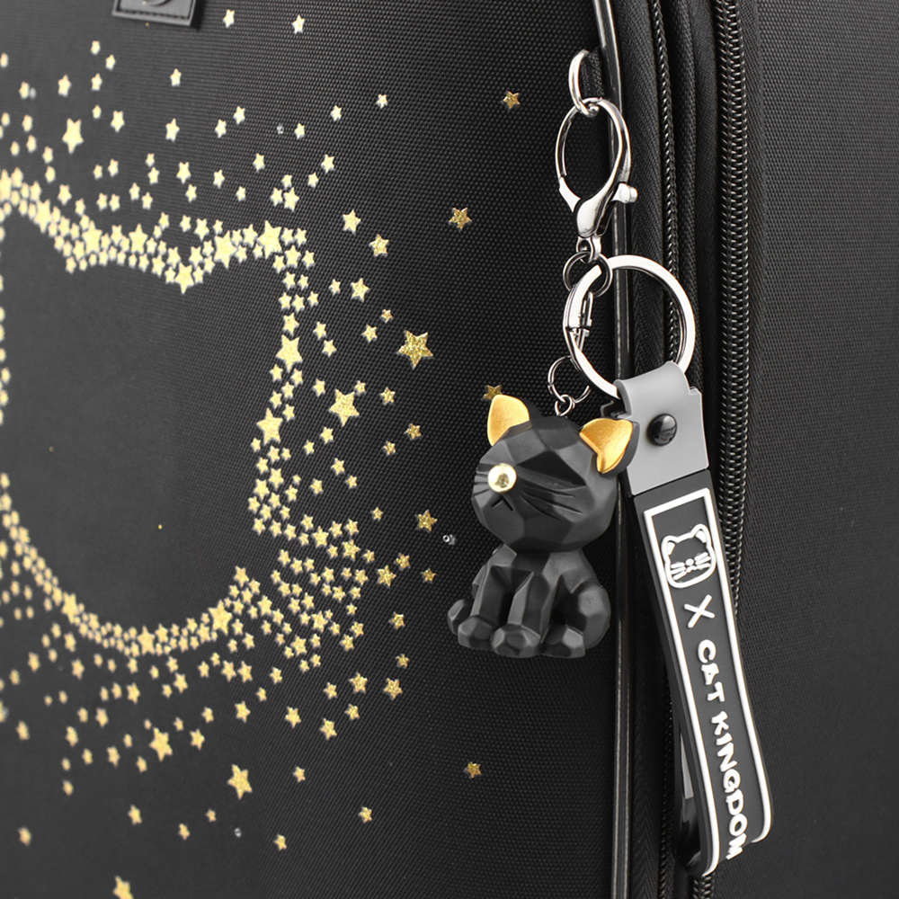 Рюкзак школьный "ERGO First Золотая кошка", черный - 5