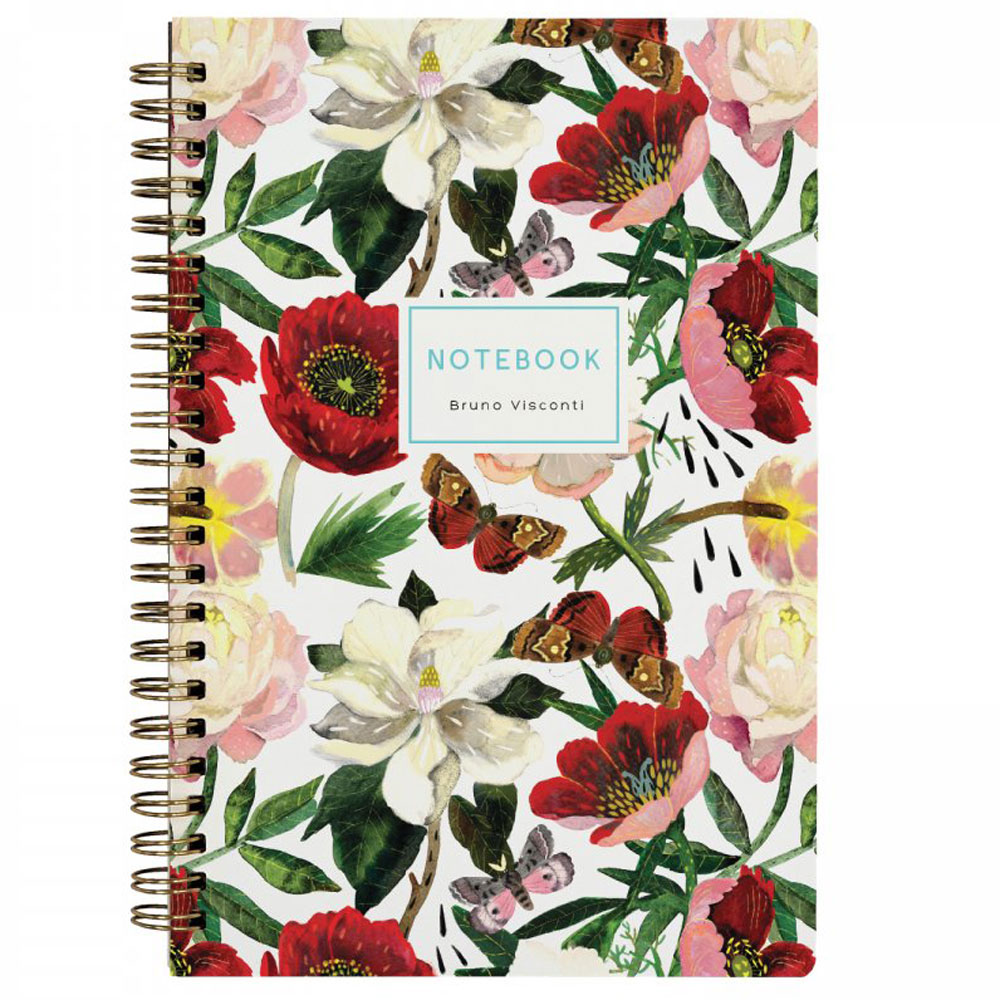 Тетрадь "Пионы", А5, 60 листов, клетка, разноцветный