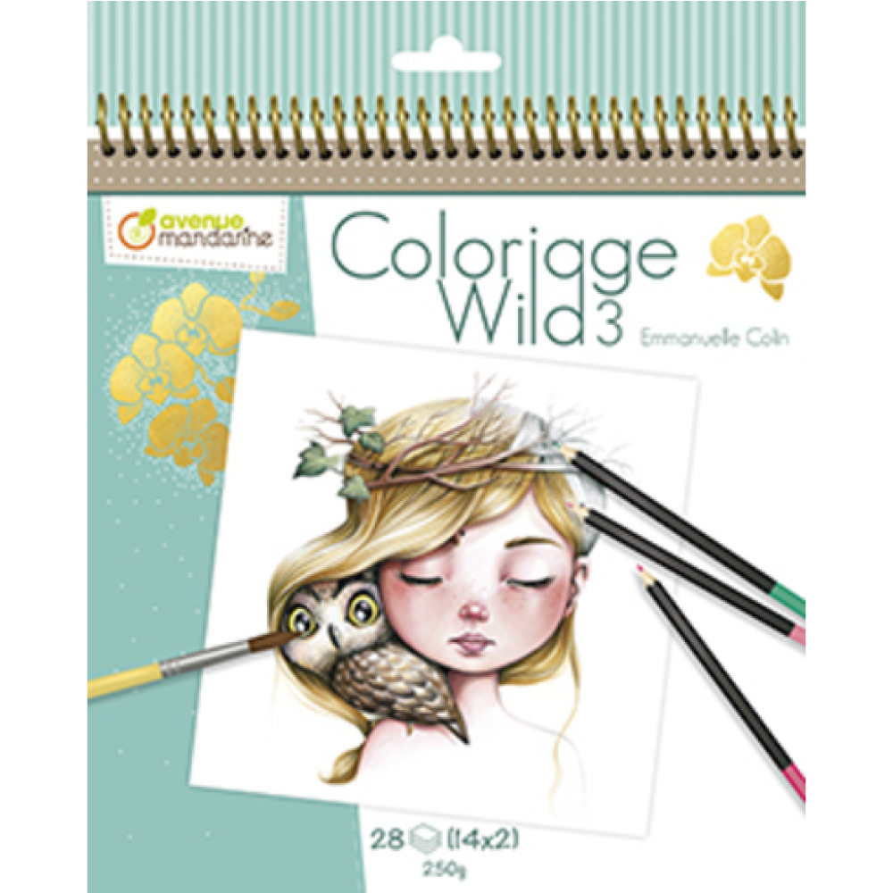 Раскраска на английском языке "Colouring book Wild 3", Emmanuelle Colin