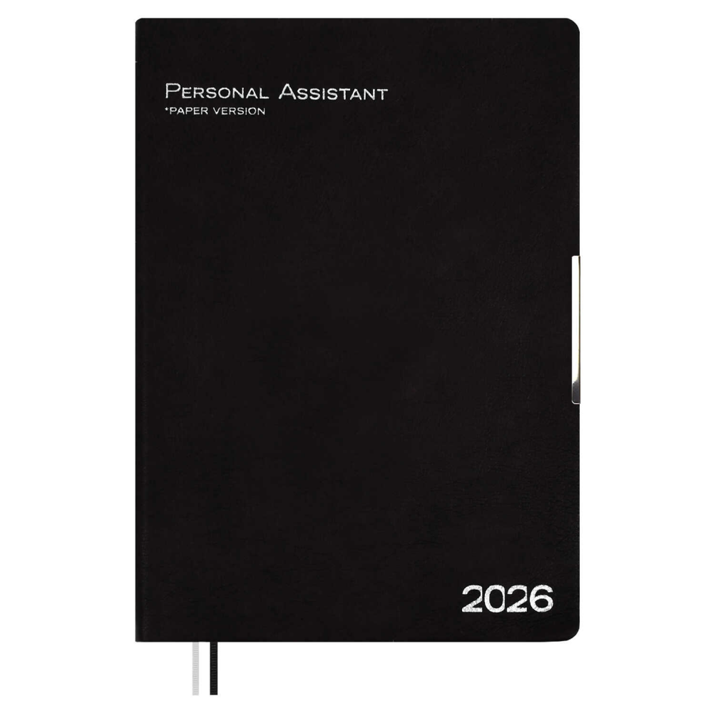 Ежедневник датированный "Шеврет глосс", А4, 240 страниц, черный, 2026