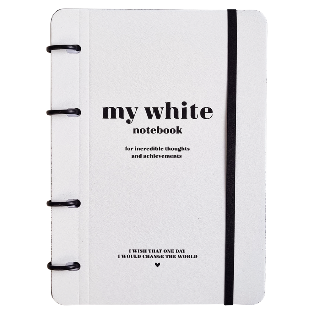 Тетрадь "Color", А5, 120 листов, клетка, на кольцах, белый