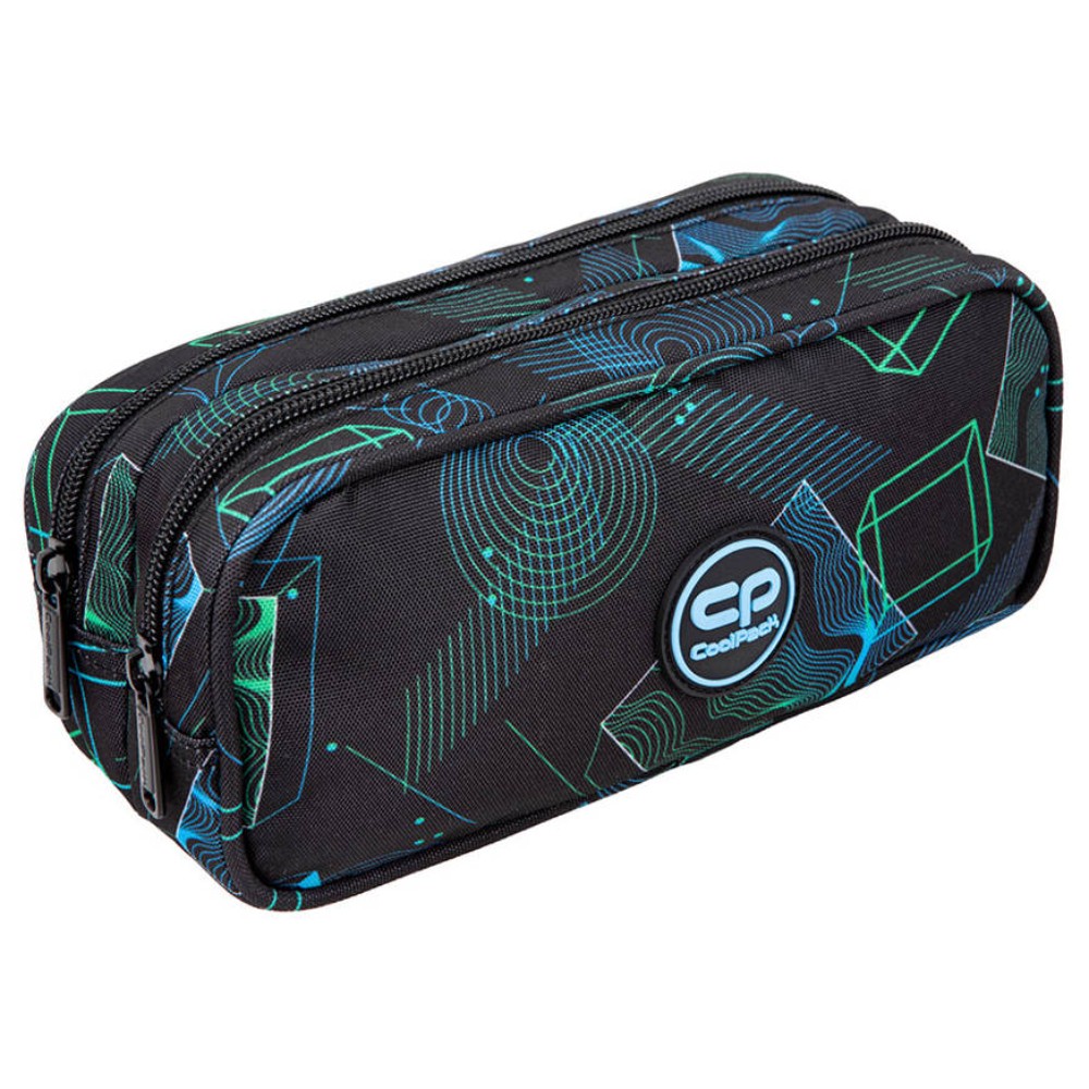 Пенал CoolPack "Black", 2 отделения, черный