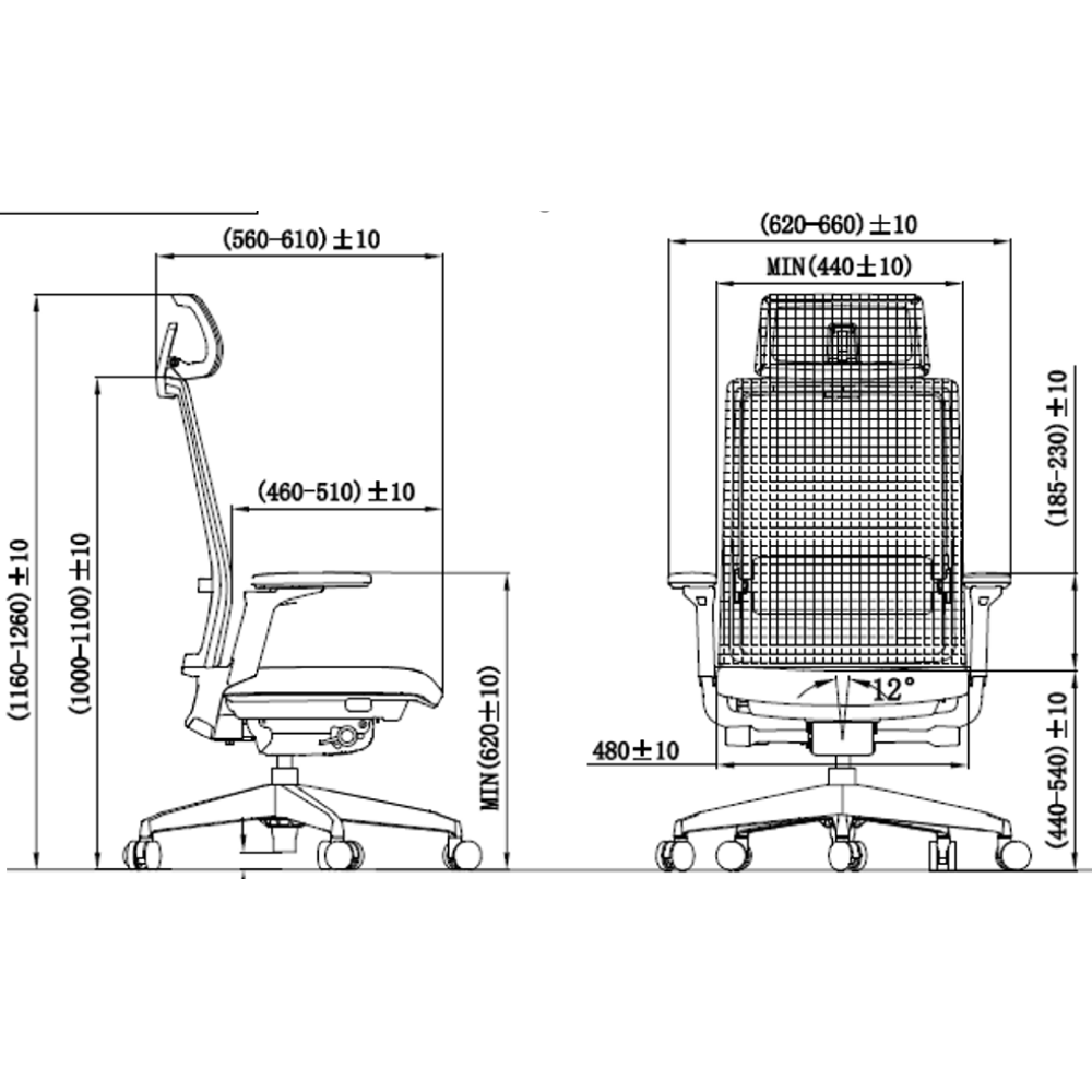 Кресло для руководителя SitZone "E-BA-001A", ткань, пластик, черный - 8