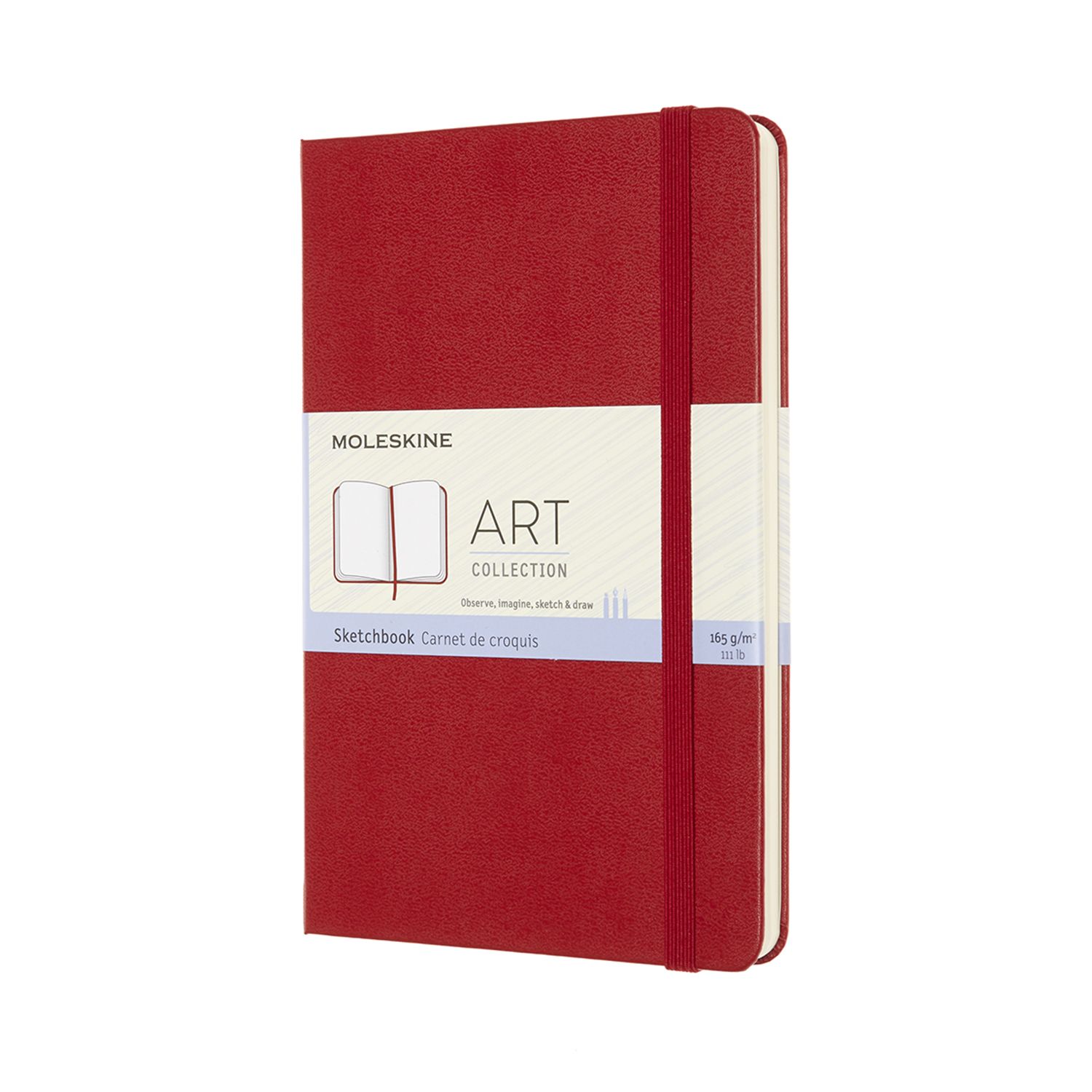 Блокнот для рисования "Art Sketchbook Medium", А5, 115x180 мм, 72 л, красный