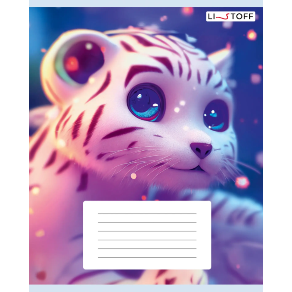 Тетрадь "Зверушки зимой (Универсальная плашка)", А5, 24 листа, клетка, ассорти - 3