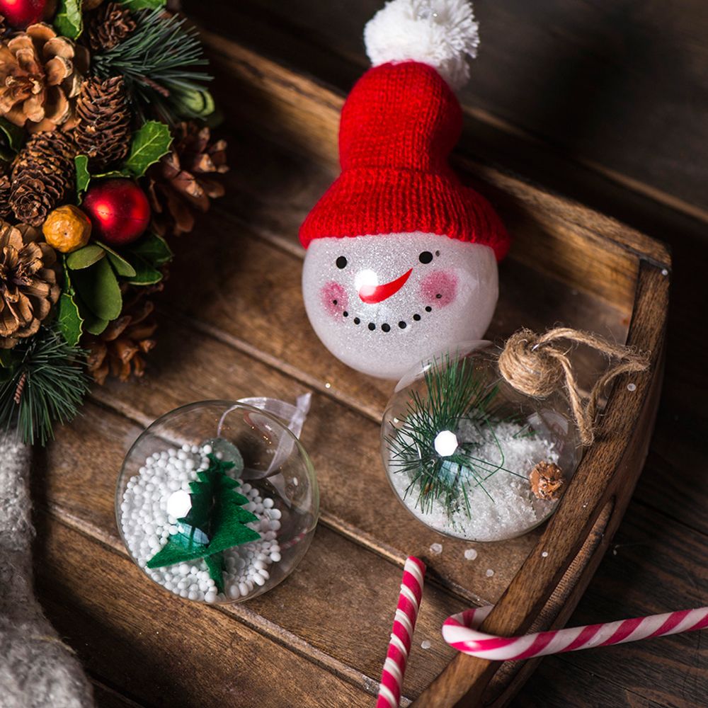 Шар новогодний "Snowman", красный - 5