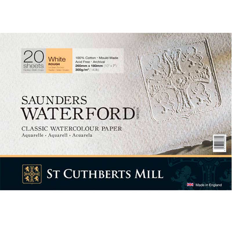 Блок бумаги для акварели "Saunders Waterfordl", 41x31 см, 300 г/м2, 20 листов