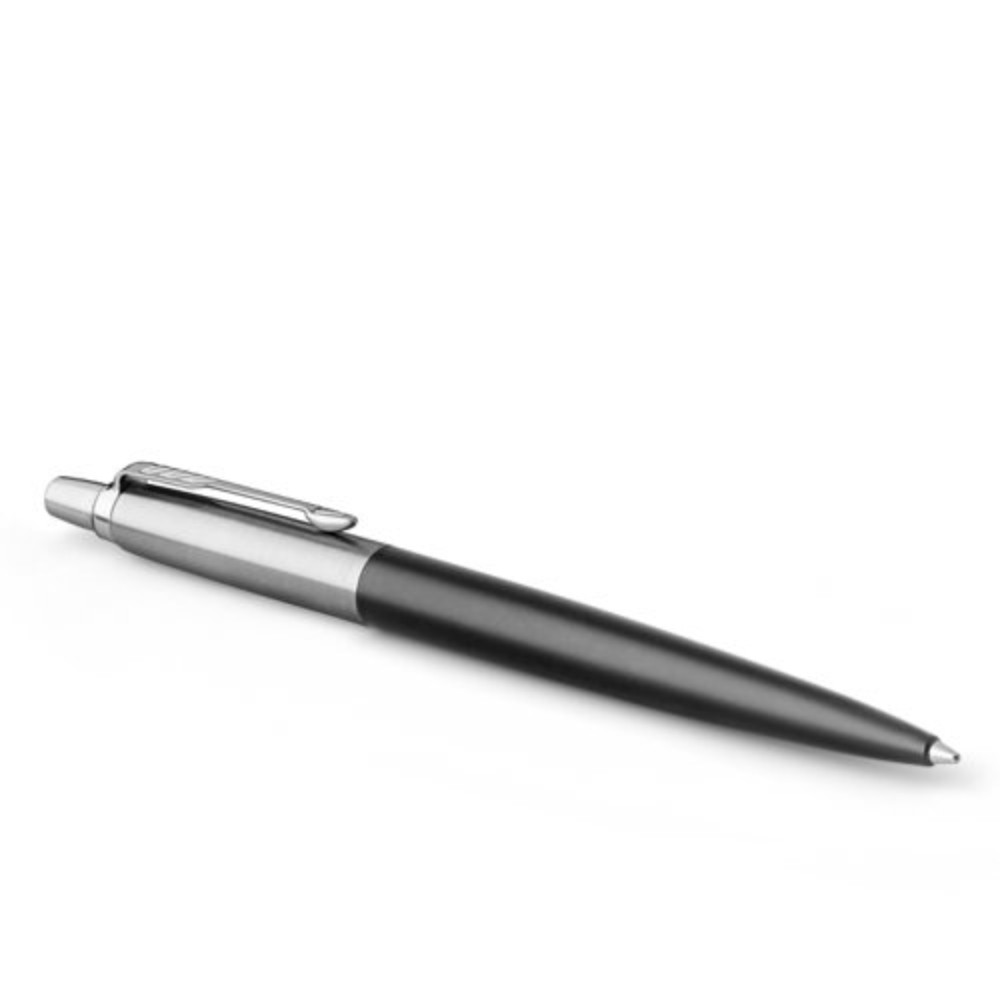 Ручка шариковая автоматическая "Jotter Core K63 Bond Street Black CT", 1,0 мм, черный, серебристый, стерж. синий