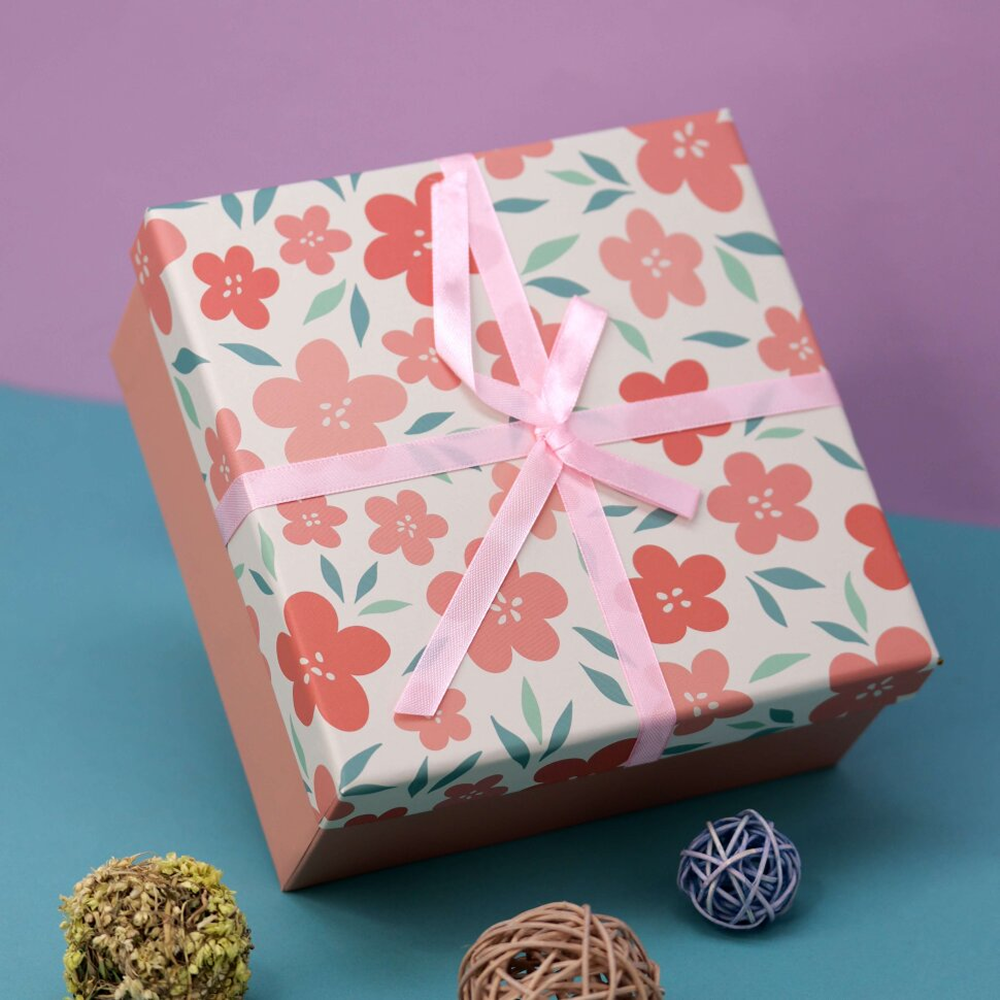 Коробка подарочная "Bloom flowers", 17х17х*8 см, картон - 5