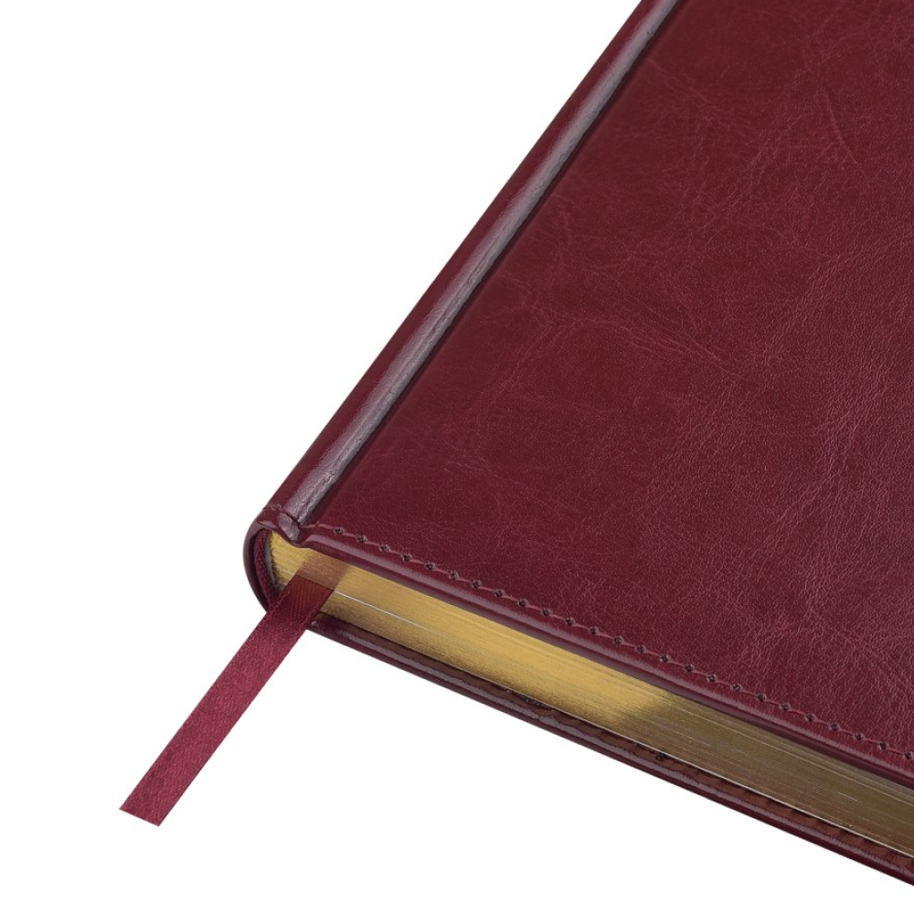 Ежедневник датированный А5 "Sidney Nebraska" 2026, бордовый, срез золотистый  - 4