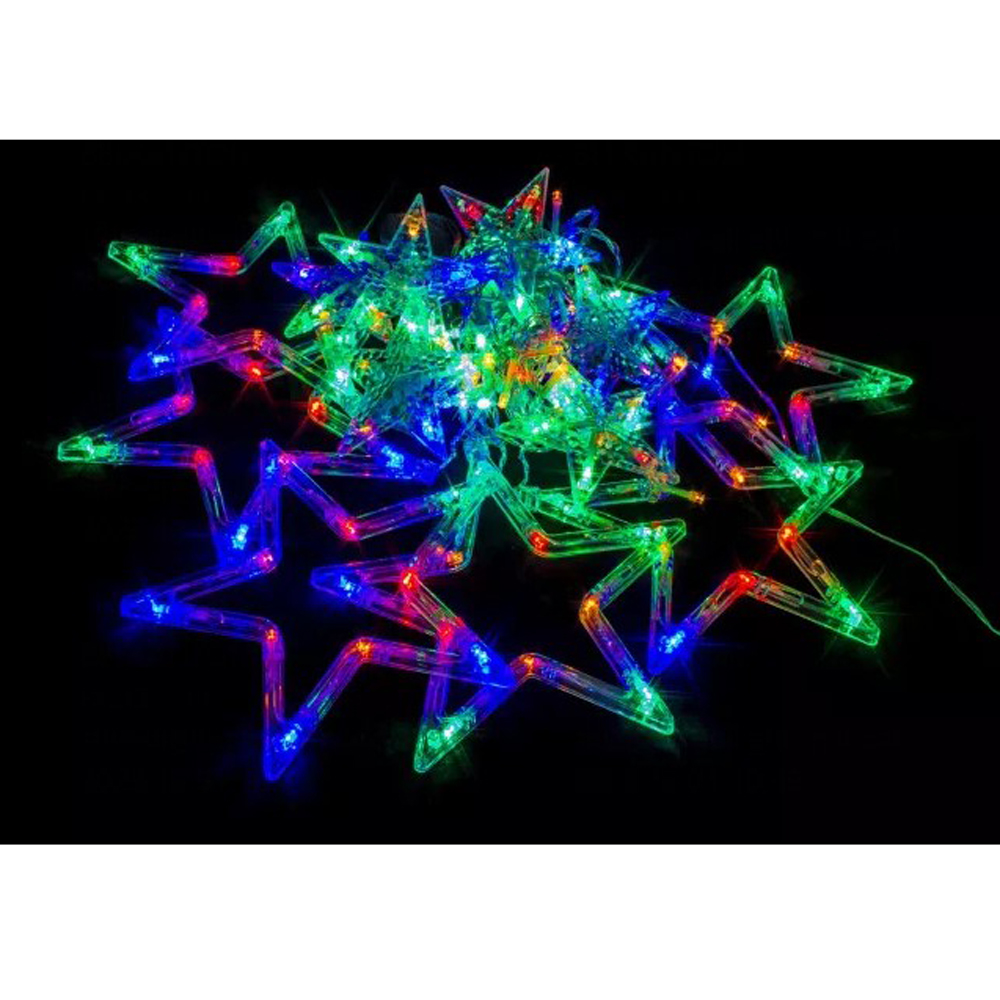Гирлянда LED "Бахрома. Звезда s", 3 м, разноцветный - 2
