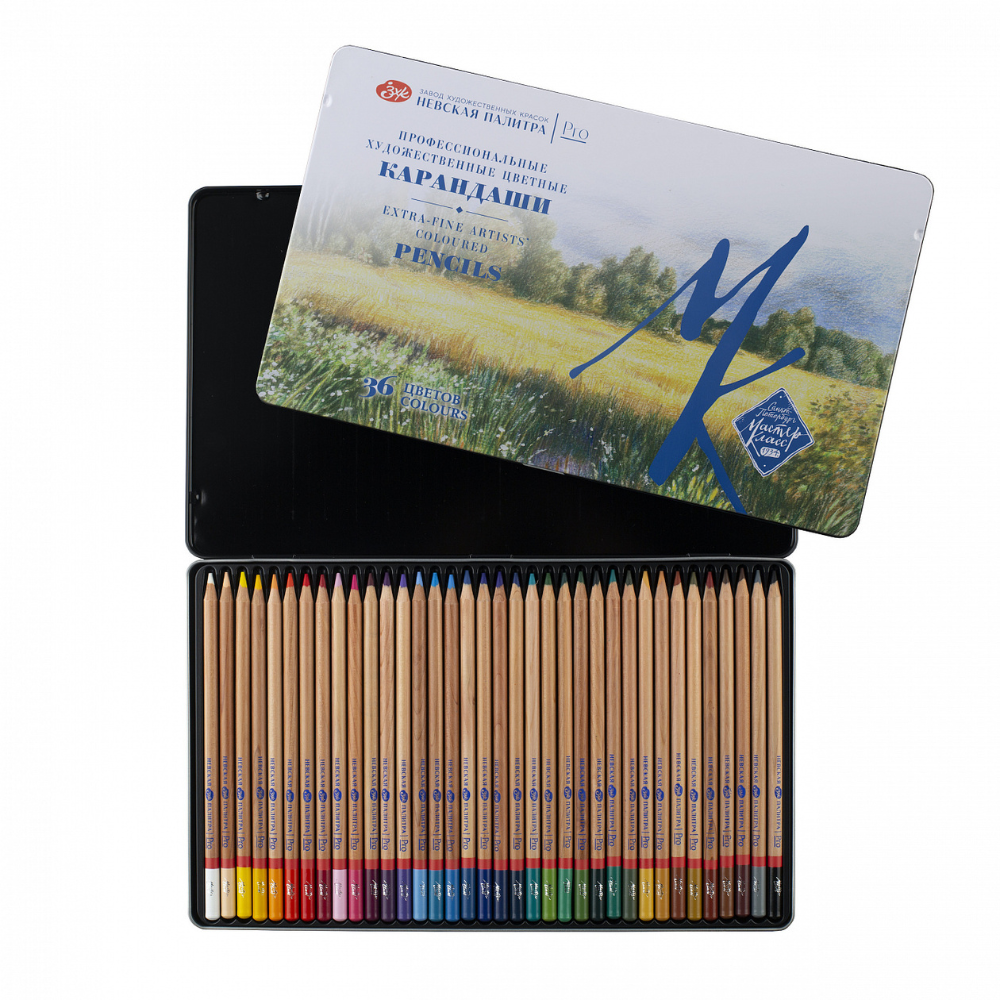 Цветные карандаши "Мастер-Класс", в жестяном пенале, 36 цветов - 5