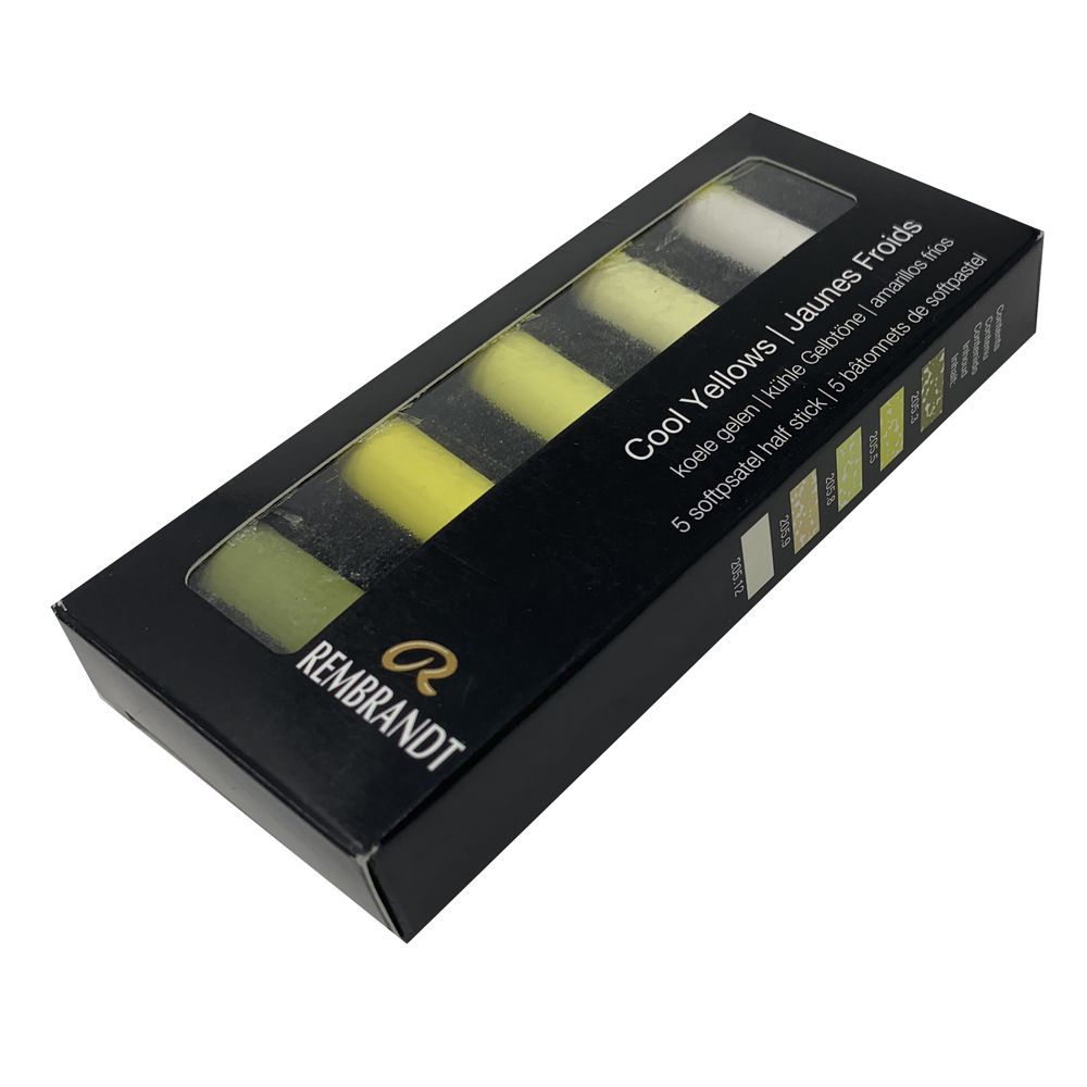 Набор мягкой пастели "Rembrandt Half Pastel", 5 цветов, холодные желтые - 3