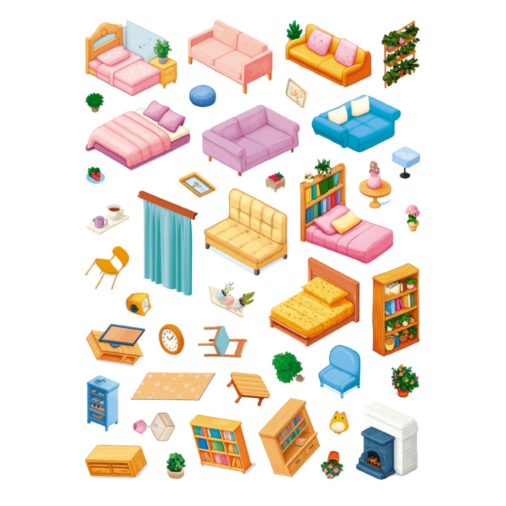 Блокнот "Румбокс. Дом твоей мечты с наклейками" (кирпичная обложка) - 4