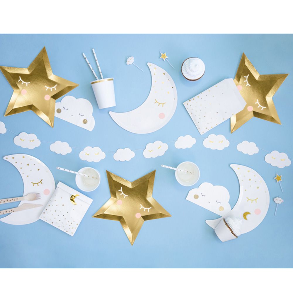 Тарелка бумажная "Белая луна", 10.5х24 см, 6 шт - 3